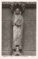 FRANCE - Chartres - La Cathédrale - Porche Sud - Le Christ Enseignant - Vue Sur Une Statue - Carte Postale Ancienne - Chartres