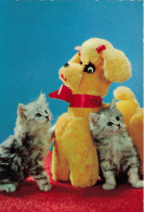 ANIMAUX - Deux Chats Avec Une Peluche - Colorisé - Carte Postale - Katzen