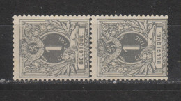 COB 43 ** Neuf Sans Charnière En Paire - 1869-1888 Lion Couché (Liegender Löwe)