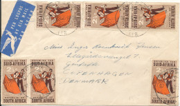 South Africa Cover Sent Air Mail To Denmark 17-5-1962 Topic Stamps - Lettres & Documents