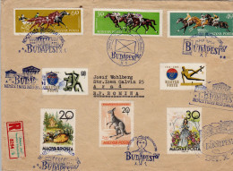 HISTORICAL DOCUMENTS  REGISTERED   COVERS NICE FRANKING  1960  HUNGARY - Brieven En Documenten