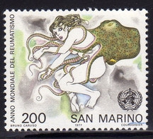 REPUBBLICA DI SAN MARINO 1977 ANNO INTERNAZIONALE DEL REUMATISMO RHEUMATISM YEAR LIRE 200 MNH - Unused Stamps