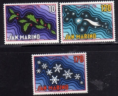 REPUBBLICA DI SAN MARINO 1978 NATALE CHRISTMAS NOEL WEIHNACHTEN NAVIDAD SERIE COMPLETA COMPLETE SET MNH - Unused Stamps