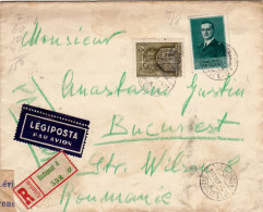 HISTORICAL DOCUMENTS  REGISTERED   COVERS NICE FRANKING  1940  HUNGARY - Covers & Documents