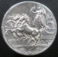 Regno D'Italia - 1 Lira 1916 - Quadriga Briosa - GIG# 138 (R) - KM# 45 - 1900-1946 : Victor Emmanuel III & Umberto II