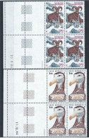 T.A.A.F. PA N°86/87** (MNH) 1985 - Faune Australe - Coins Datés 1985 - Unused Stamps