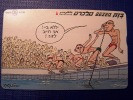 Swimming, Israel Sport,  Cartoon, Telephone Talking, Phone Card, - Sport