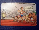 Running, Israel Sport,  Cartoon, Telephone Talking, Phone Card, - Deportes