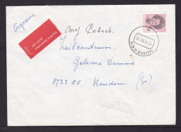 Netherlands: Express Cover, 1983, 1 Stamp, Queen, Expres Label P4578, Cancel Nijmegen (damaged, See Scan) - Covers & Documents