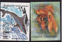 ER02 Madagascar Fishes - Used Souvenir Sheets - Madagascar (1960-...)