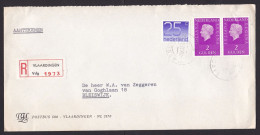 Netherlands: Registered Cover, 1977, 3 Stamps, Queen, Crouwel, R-label Vlaardingen (damaged, See Scan) - Brieven En Documenten