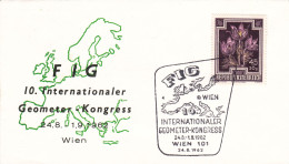 FIG INTERNATIONAL GEOMETER-KONGRESS,  COVERS    1962  AUSTRIA - Cartas & Documentos