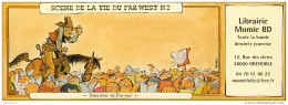 Marque Page BD Librairie MOMIE FOLIE Par VERRON Pour Far West (2) - Bookmarks