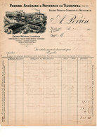 COTE D'OR TILCHATEL  FORGES ACIERIES  A PERRIN ANNEE 1912 TROUS ARCHIVES FORMAT A4 - Straßenhandel Und Kleingewerbe