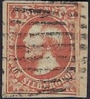 Luxembourg - Luxemburg - Timbres - 1852  Guillaume  III   Cachet Barres   Certifié     Michel 2 - 1852 Guglielmo III