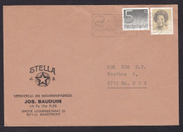 Netherlands: Cover, 1982, 1 Stamp, Cancel Test Station Mushroom Cultivation, From Macaroni Comp., Food (traces Of Use) - Brieven En Documenten