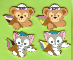 4 Pin's BD Disney Duffy (Ourson) Gelatoni (Chat) Cornet De Glace - NSP10 - Disney