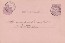 Briefkaart 1 Feb 1895 Boxmeer (postkantoor Kleinrond) Naar Rotterdam - Marcophilie