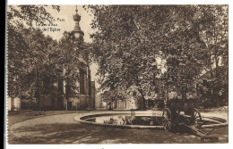 Belgique -  Binche -   Le Parc - Le Jet D'eau Vue De L'eglise - Binche