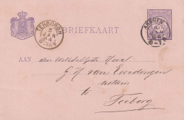 Briefkaart 2 Jan 1884 Arnhem (postkantoor Kleinrond) Naar Terborgh (kleinrond) - Poststempels/ Marcofilie