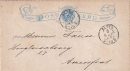 Postblad 6 Nov 1893 Alfen (postkantoor Kleinrond) Naar Amersfoort (kleinrond) - Postal History