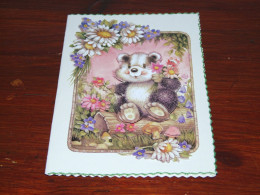 72871-            USED SELF-MADE DOUBLE CARD / TEDDYBEARS / BEREN / BEARS / BÄREN / OURS / ORSI - Jeux Et Jouets