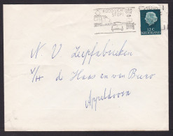 Netherlands: Cover, 1962, 1 Stamp, Queen, Cancel Red Light = Stop, Train, Car, Traffic Safety, Railways (creases) - Briefe U. Dokumente