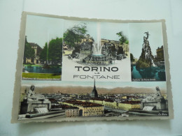 Cartolina Viaggiata "TORINO LE FONTANE" 1956 - Andere Monumenten & Gebouwen