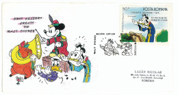 COV 22 - 1104 Mickey Mouse, Romania - Cover - Used - 1993 - Cartoline Maximum