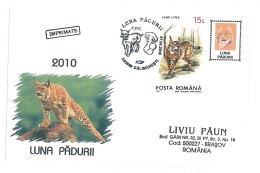 COV 22 - 917 LYNX, Romania - Cover - Used - 2010 - Maximumkarten (MC)