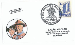 SC 06 - 1111 SCOUT, Robert BADEN POWELL, Romania - Lilliput Cover  - Used - 2005 - Covers & Documents