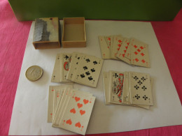 Vintage Cartes à Jouer Miniatures, Dans Une Boîte D'allumettes Complète 32 Cartes - Cartes à Jouer Classiques