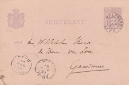Briefkaart 19 Sep 1891 Bolsward (postkantoor Kleinrond) Via Sneek (kleinrond) Naar Heeg (kleinrond) - Storia Postale