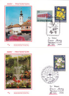 FLOWERS, ARCHITECTURE, X2 COVERS  FDC  1988  AUSTRIA - FDC