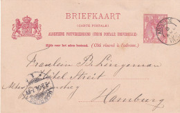 Briefkaart Geuzendam 61     8 Aug 1904 Abcoude (postkantoor Kleinrond) Naar Hamburg - Storia Postale