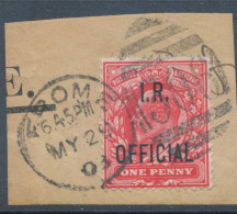 GB OFFICIALS EVII 1d Red With Overprint „I.R. / OFFICIAL“ Superb Used Piece With Duplex Postmark „FROME / 306“, Somerset - Service