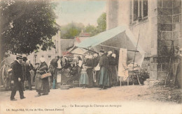 Manzat * Place * Le Brocantage De Chevaux En Auvergne * Scène Locale Marché Foire - Manzat