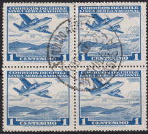 1960 Chile AEREO ° Mi:CL 570, Sn:CL C227, Yt:CL PA196, Sg:CL 502, Chi:CL 617c, Airplane Over Mountain Lake - Chile