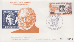 Enveloppe   FDC  1er  Jour   NOUVELLE  CALEDONIE   Sir  Rowland  HILL   1979 - FDC