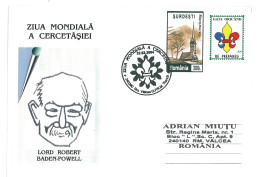 SC 06 - 3147 SCOUT, Thinking Day, Lord Robert BADEN POWELL, Romania - Cover - Used - 2004 - Covers & Documents