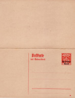 GERMANY WEIMAR REPUBLIC 1920 POSTCARD  MiNr P 131 UNUSED - Postcards