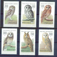 POLSKA 1990 Birds, MNH - Owls