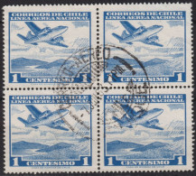 1960 Chile AEREO ° Mi:CL 570, Sn:CL C227, Yt:CL PA196, Sg:CL 502, Chi:CL 617c, Airplane Over Mountain Lake - Cile