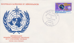 Enveloppe FDC  1er Jour   NOUVELLE   CALEDONIE   1ére  Expérience  Mondiale  De  L' Atmosphére  Globale   1979 - FDC