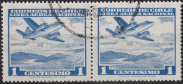 1960 Chile AEREO ° Mi:CL 570, Sn:CL C227, Yt:CL PA196, Sg:CL 502, Chi:CL 617c, Airplane Over Mountain Lake - Chili