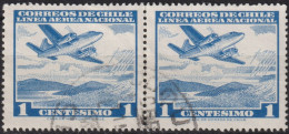 1960 Chile AEREO ° Mi:CL 570, Sn:CL C227, Yt:CL PA196, Sg:CL 502, Chi:CL 617c, Airplane Over Mountain Lake - Chile