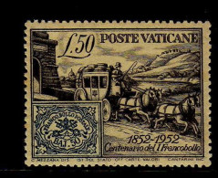 Vatican - 1952 - Centenaire Du Timbre- Neuf* - Neufs