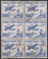 1962 Chile AEREO ° Mi:CL 590, Sn:CL C236, Yt:CL PA204A, Sg:CL 526, Chi:CL 657, Plane And Moai On Easter Island - Cile