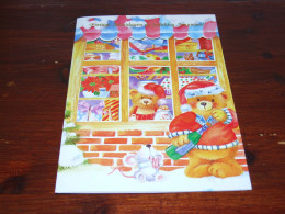 72891-   CA 14,5 X 20 CM.   UNUSED DOUBLE CARD  / BEREN / BEARS / BÄREN / OURS / ORSI / TEDDYBEARS - CA 14,5 X 20 CM. - Jeux Et Jouets