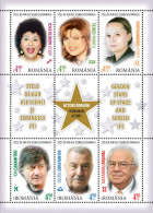 Romania 2016 / Romanian Stars II / Block 6 (Marculescu, F. Cercel, Tomoroveanu, I. Caramitru, C. Constantin, A. Arsinel) - Schauspieler